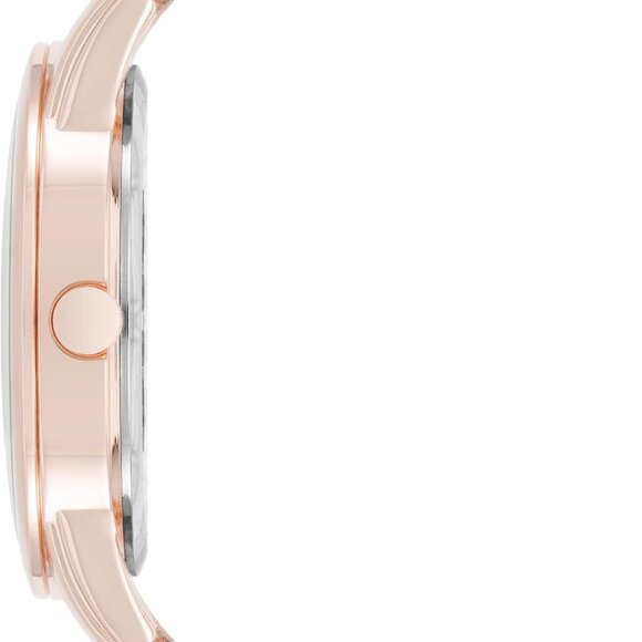 Women's Rose Gold Bracelet Watch Mineral Crystal Dial Adjustable Clasp - Picture 2 of 4